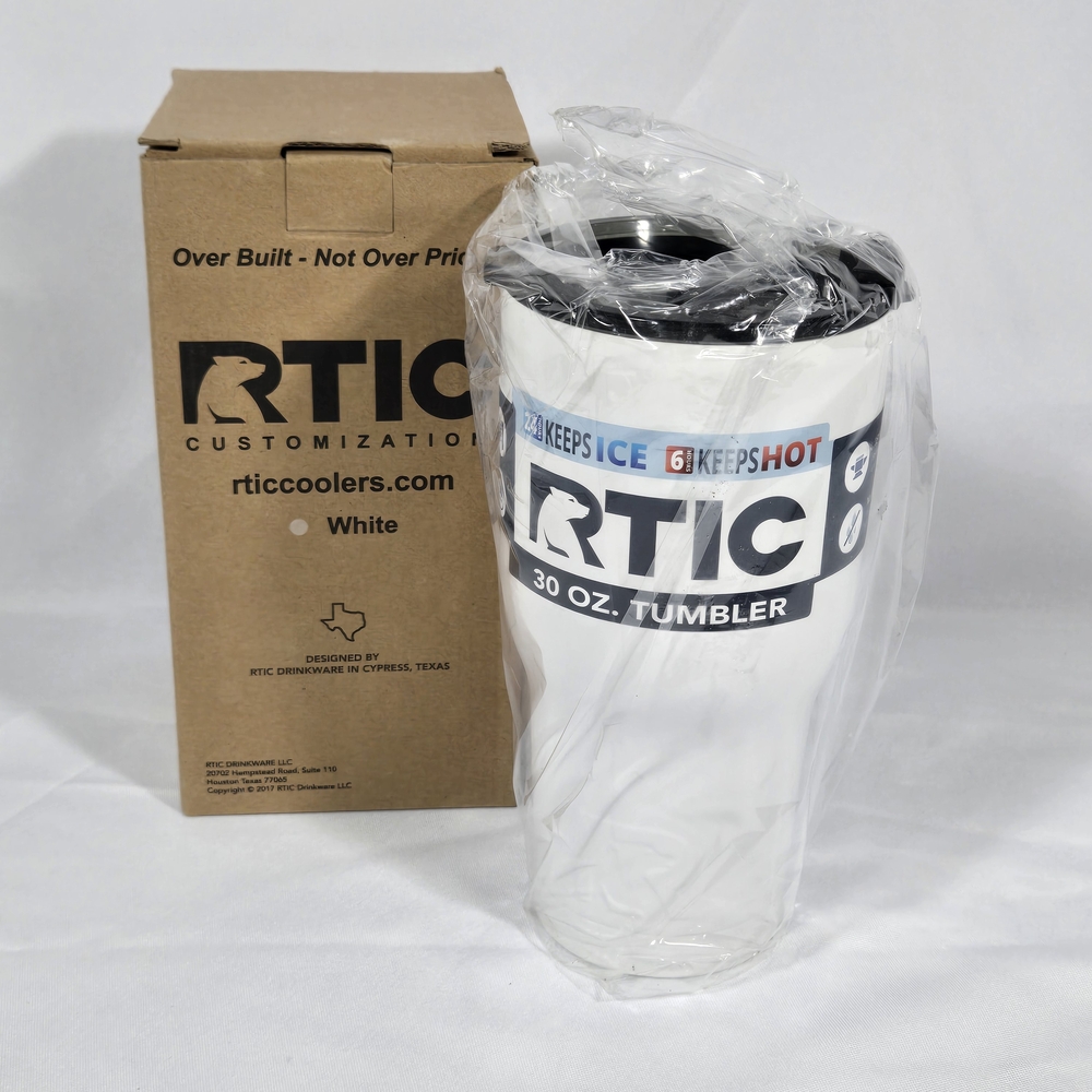 RTIC 30 oz. White Insulated Tumbler with Lid
